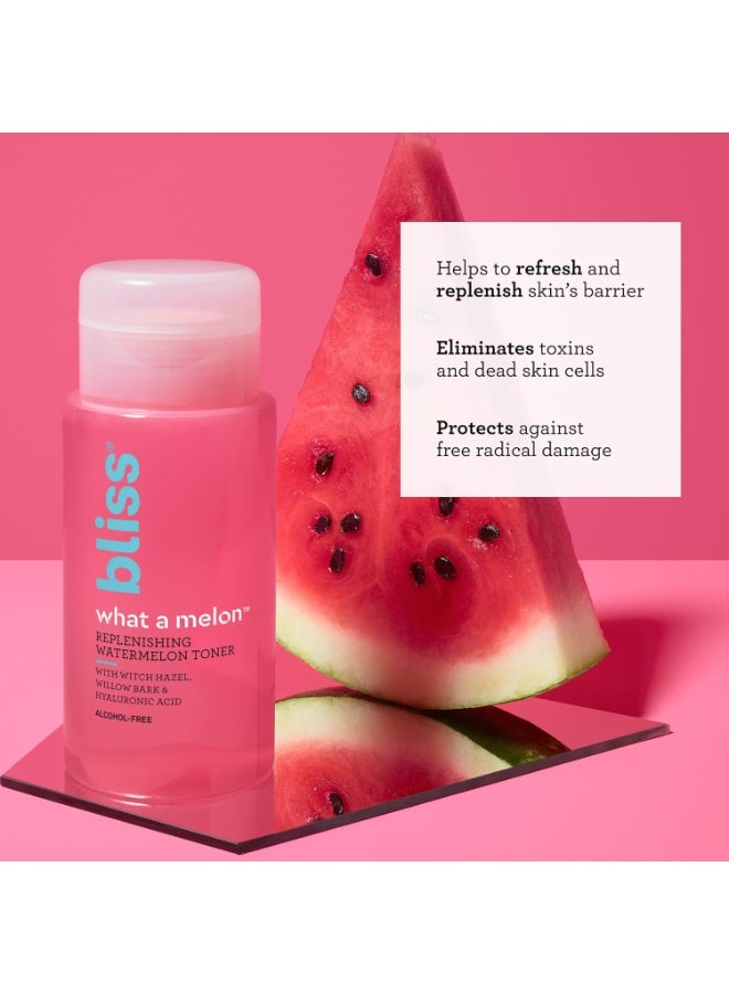 Bliss What a Melon Replenishing Watermelon Toner - 7 Fl Oz - Witch Hazel & Willow Bark - Replenishes, Refreshes and Energizes Tired Skin - Clean - Vegan & Cruelty-Free - Image 2