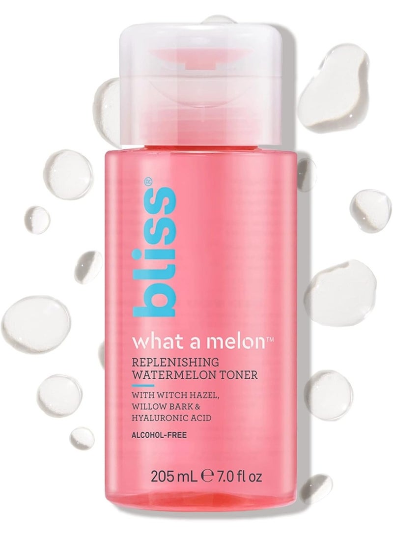 Bliss What a Melon Replenishing Watermelon Toner - 7 Fl Oz - Witch Hazel & Willow Bark - Replenishes, Refreshes and Energizes Tired Skin - Clean - Vegan & Cruelty-Free - Image 1
