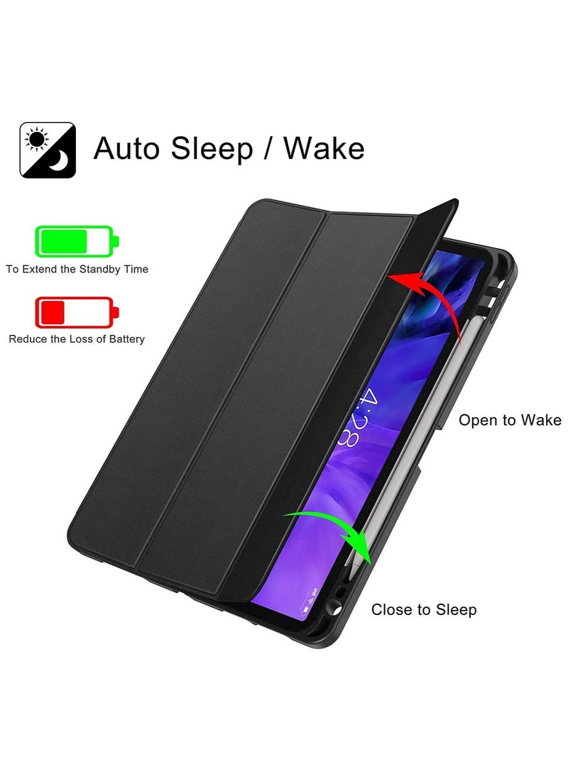 Smart Case for Xiaomi Mi Pad 6 11 inch, Auto Sleep/Wake Cover with Pen Holder [Soft Flexible Case] Recoil Series - Black