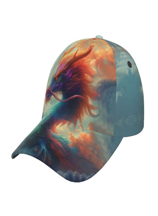 KKRMTUG Baseball Cap Dragon Hat for Men Women, Fashion Adjustable Chinese Dragon Baseball Hat Casual Trucker Hats Sun Visor Caps - Image 1