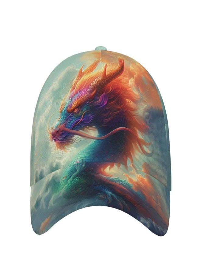 KKRMTUG Baseball Cap Dragon Hat for Men Women, Fashion Adjustable Chinese Dragon Baseball Hat Casual Trucker Hats Sun Visor Caps - Image 2