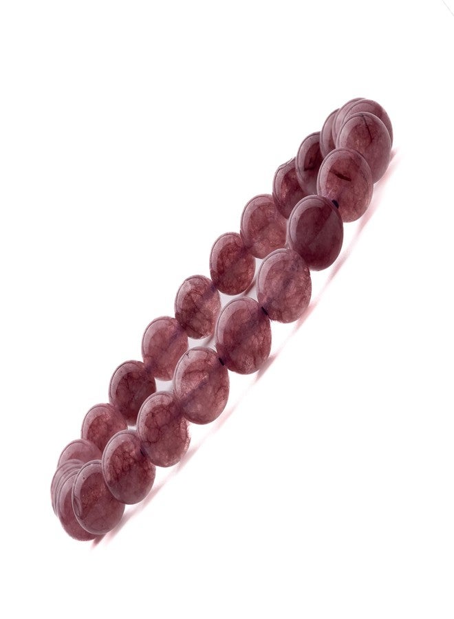 Plus Value Pink Tourmaline Bracelet Reiki & Healing Crystal Products | Stylish Charm Crystal Bracelet (8mm Beads Size, Jute Bag) - Image 1