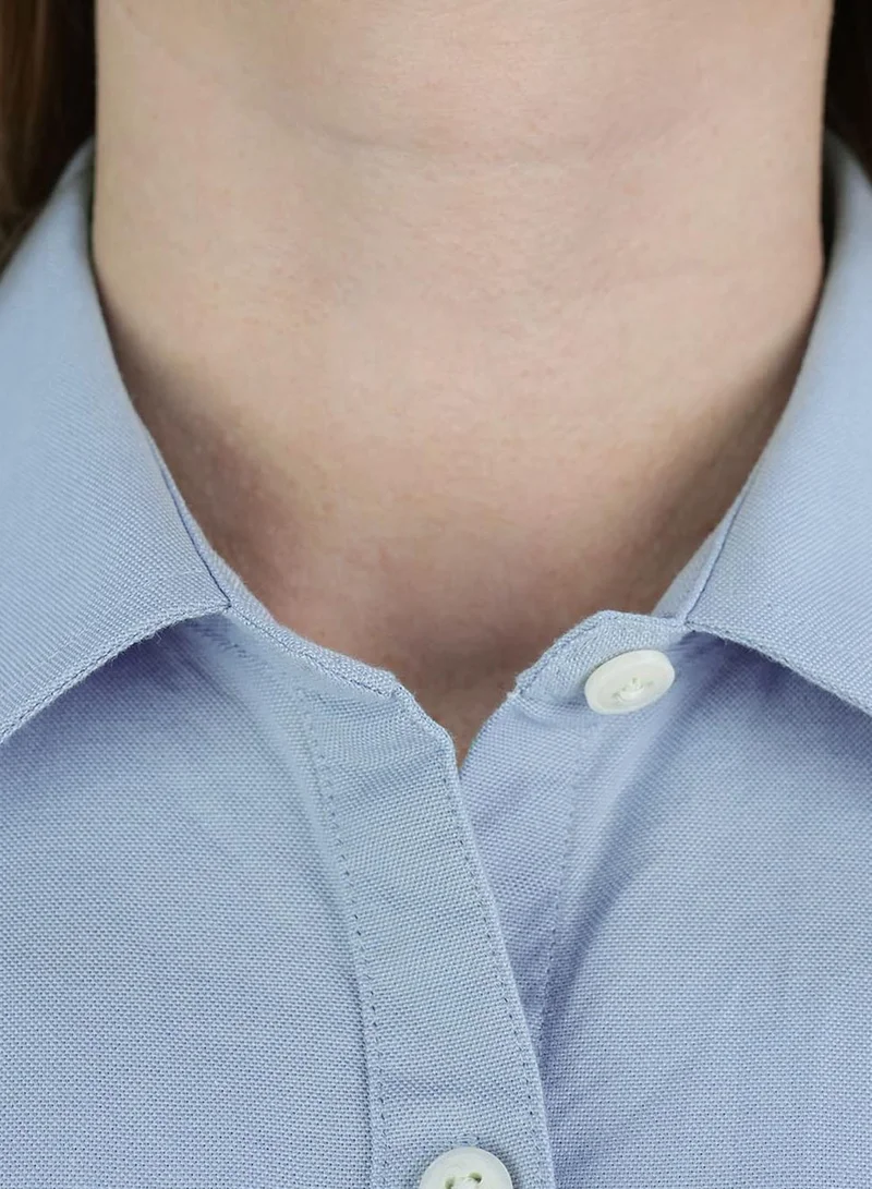 GIORDANO  Women's Cotton Oxford Slim fit Shirt with Lion Embroidery for Women | Best Price UAE