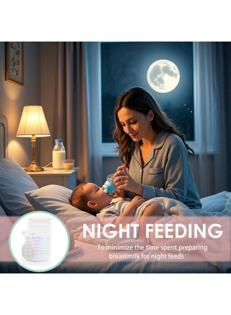 30PCS حقيبة تخزين حليب الأم الوردي - أكياس الحليب لحليب الأم للتغذية,حاويات تخزين حليب الأم للثلاجة,أكياس لحليب الأم - Image 5