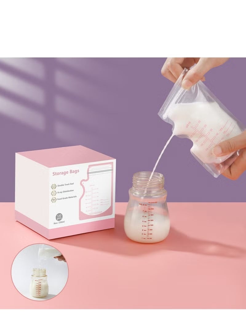 30PCS حقيبة تخزين حليب الأم الوردي - أكياس الحليب لحليب الأم للتغذية,حاويات تخزين حليب الأم للثلاجة,أكياس لحليب الأم - Image 1