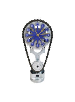 Creative Desktop Gear Clock with USB Blue