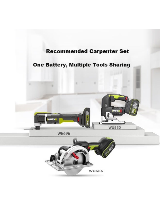 Worx 20v Multi-purpose Tool We696 , Multi-functional Cutting Machine, Grinder, Polisher, Grooving Machine - Image 1