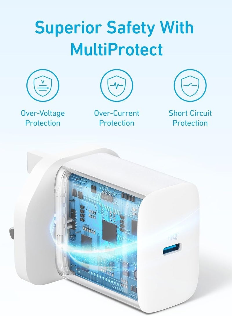 Anker USB C Plug, iPhone Charger, 2-Pack 20W USB C Fast Wall Charger, USB C Charger Block for iPhone 16/16 Plus / 16 Pro / 16 Pro Max/iPad Pro/AirPods Pro 2 and More (Cable Not Included) - Image 4