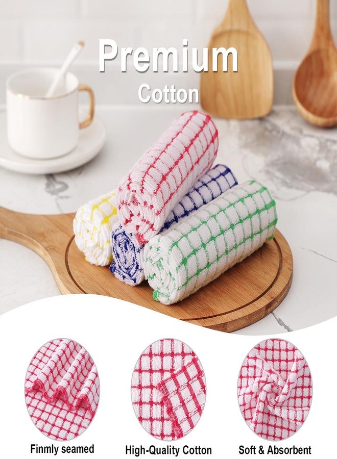 Kitinjoy Cotton 6 Pack Terry Kitchen Towels, 16 x 25 Inches Super Soft and Absorbent Dish Towels, Quick Drying Hand Towels for Kitchen Drying, Red - Image 2