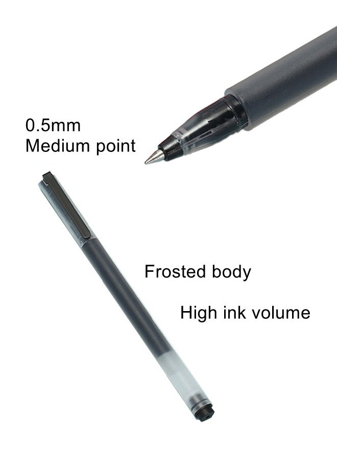 3 Pcs Black Gel Pens and 100 Sheets Blank Notepad
