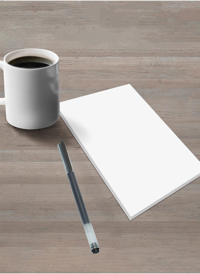 3 Pcs Black Gel Pens and 100 Sheets Blank Notepad