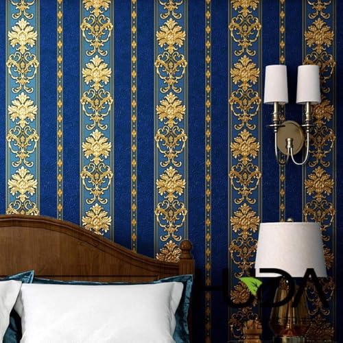 FOKRIM Royal Blue Wallpaper for Walls Sticker 45x300cm 14-sqft - Peel and Stick Removable Self Adhesive Waterproof Wall Paper for Home Kids Room Play Room - Image 3