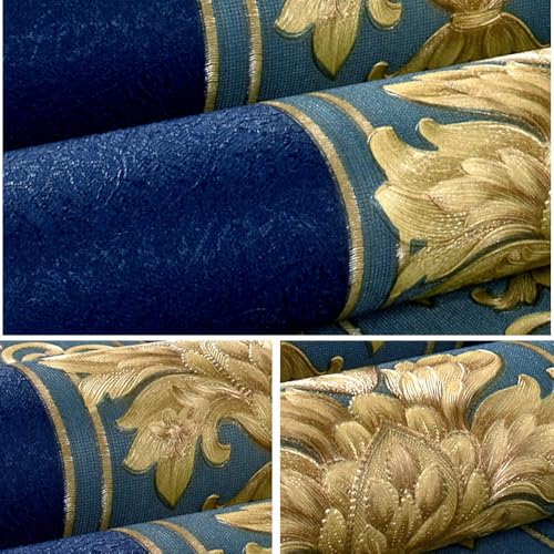 FOKRIM Royal Blue Wallpaper for Walls Sticker 45x300cm 14-sqft - Peel and Stick Removable Self Adhesive Waterproof Wall Paper for Home Kids Room Play Room - Image 5