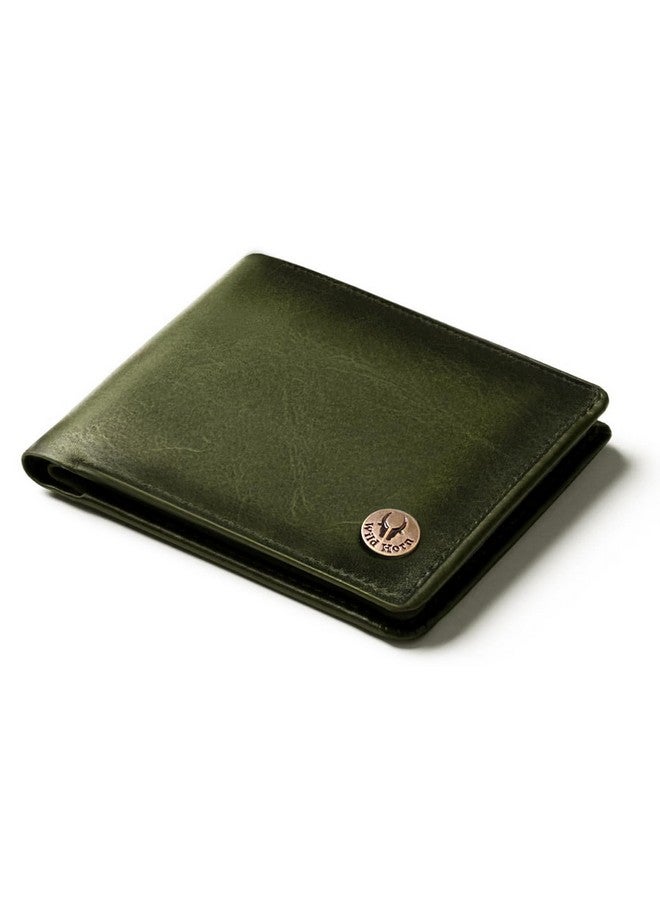 WildHorn RFID Protected Leather Wallet for Men, Green Crunch - Image 2