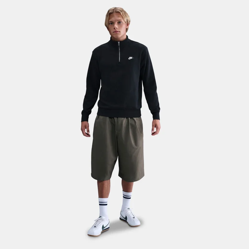 Nike Black Men's Sportswear Club Zip Fleece Top for Men | Best Price UAE