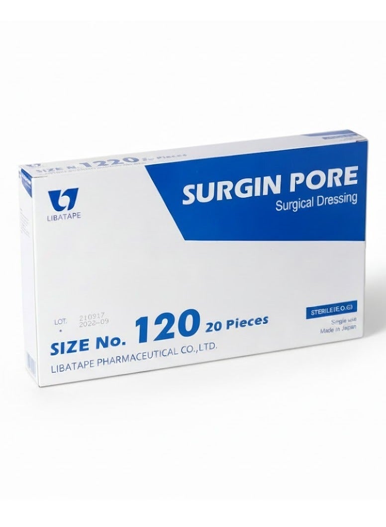 سيرجين بور ضمادة جروح معقمة, ضمادة جراحية مقاومة للماء معبأة بشكل فردي للعناية/20 قطعة - Image 1