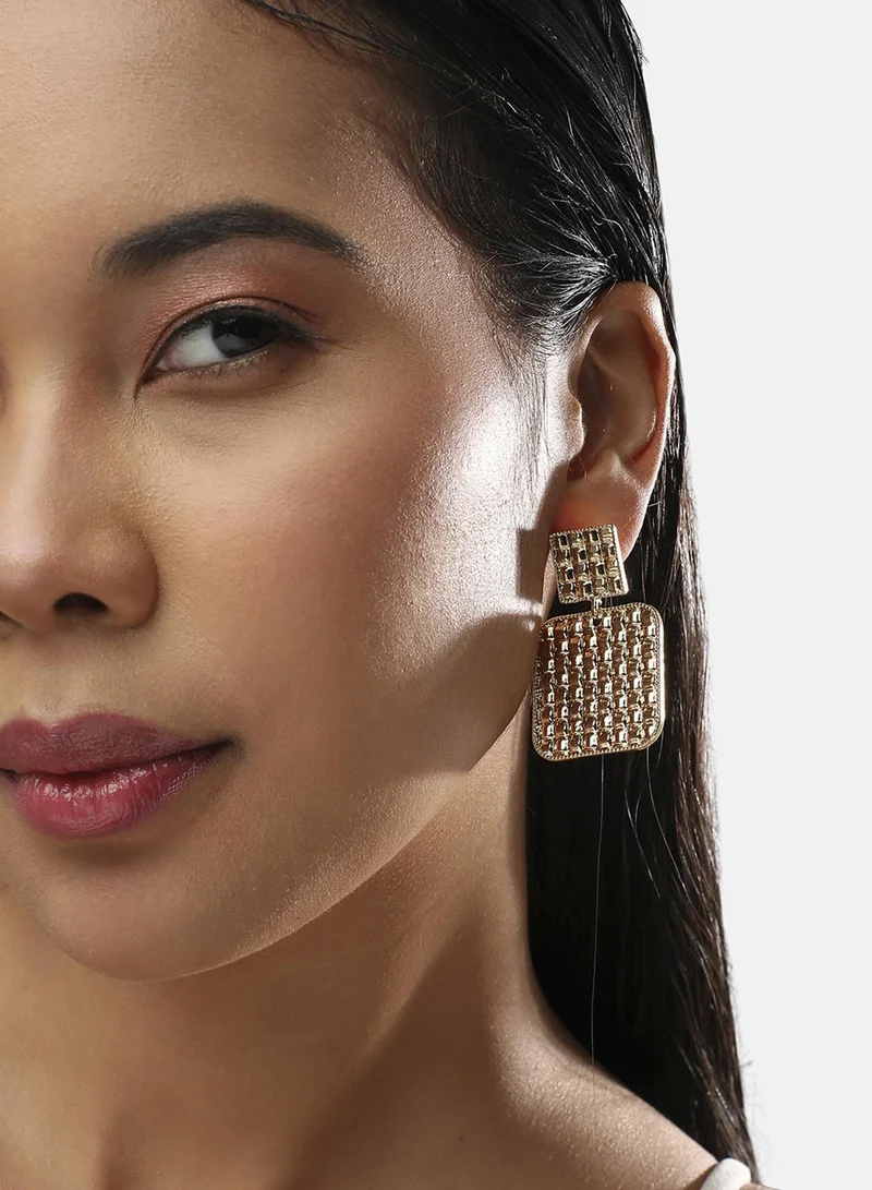 SOHI Metallic Mosiac Artificial Drop Earring Jewellery