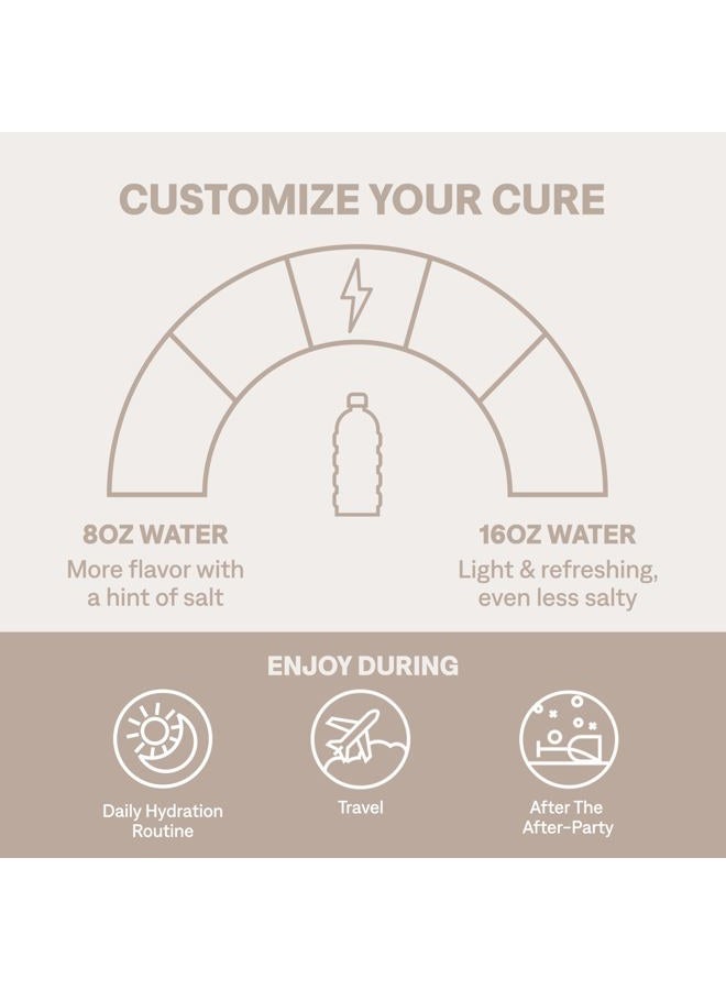 Cure Hydration Plant-Based Electrolyte Drink Mix | No Added Sugar | FSA-HSA | Dehydration Relief Powder Made with Coconut Water | Non-GMO | Vegan | Box of 8 Packets - Watermelon - Image 4