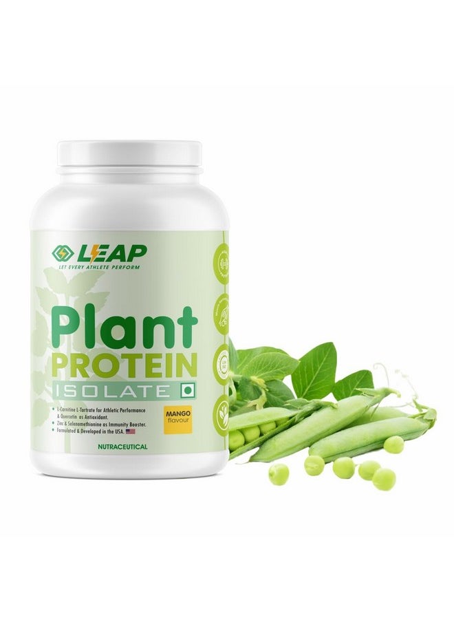 LEAP Plant Protein - Pea Plant-Based Protein Powder, Gluten-Free, Metabolism Booster, Amino Acid Profile, Immunity Enhancer, Formulated In Usa (Mango)  - Image 1