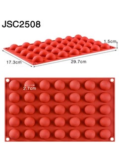 Spaceshoop Silicone Half Balls Soap Biscuits Chocolate Candle Mould, 6 Cavity Tray, Random Colour (35 Cavity)  - Image 2