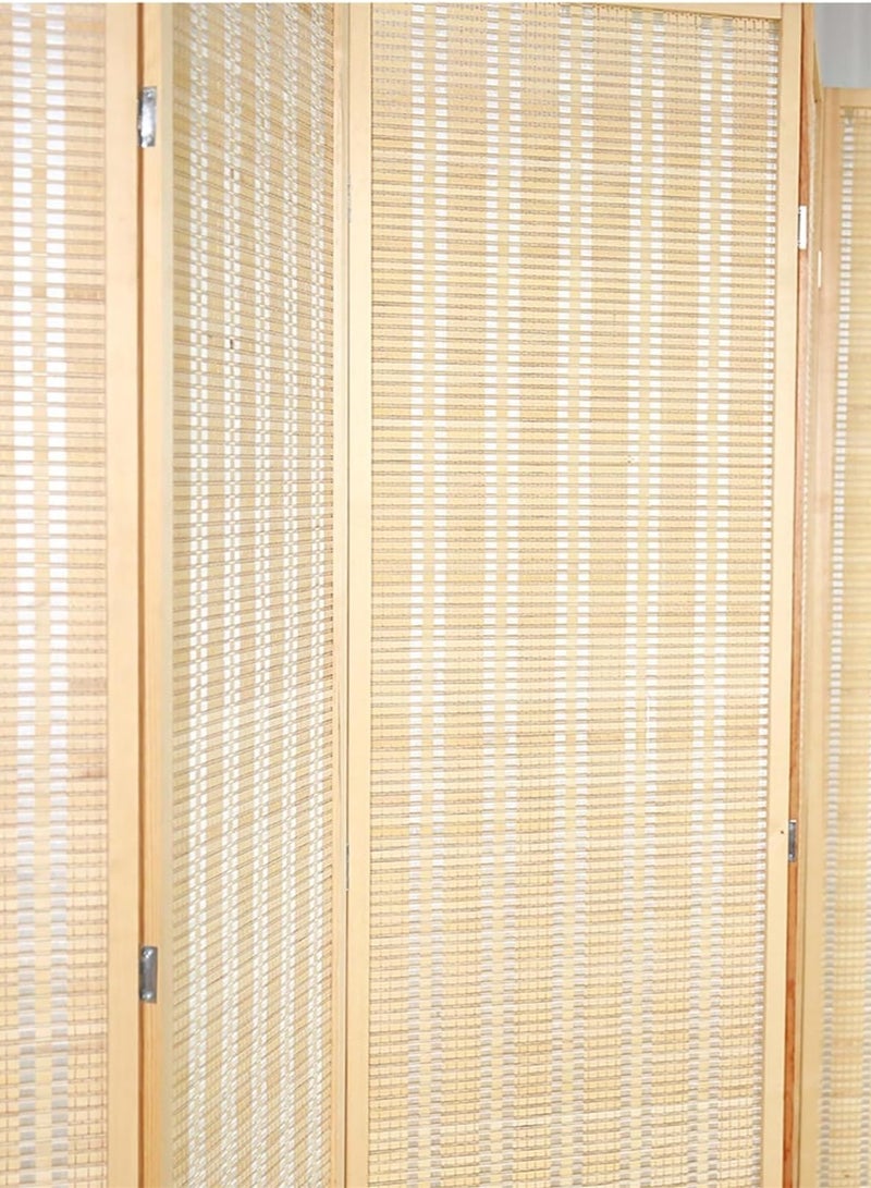 Generic 𝐅𝐅𝐃 Wooden Room Divider Partition | Foldable Freestanding Privacy Screen for Living Room, Bedroom, Office & Study | Natural Finish, Lightweight & Stylish  - Image 3