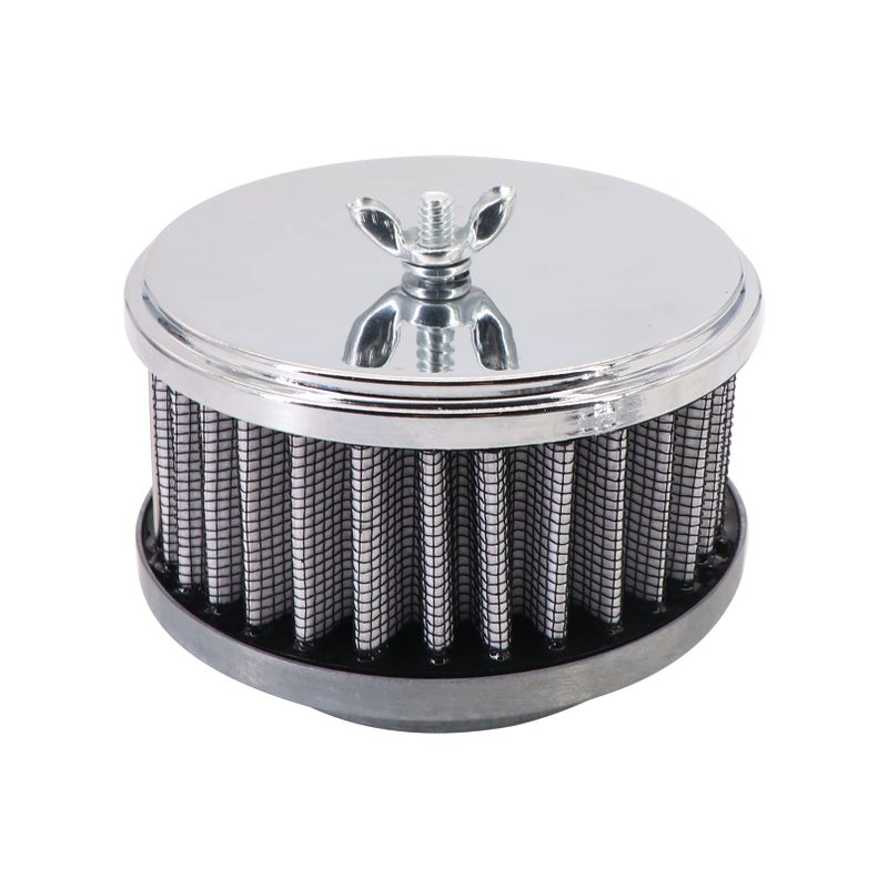 KIPA Chrome Air Cleaner Filter 4 x 2 assembly Fits for carburetor with 2 58 or 2 516 neck diameter Washable 7151 4354 1489 6475 4790