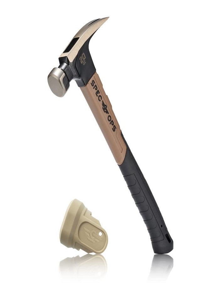 Spec-Ops Spec Ops Tools 20 oz Fiberglass Hammer, 13 Inch, Soft Mallet Cap, Shock-Absorbing Grip, 3% Donated to Veterans - Image 1