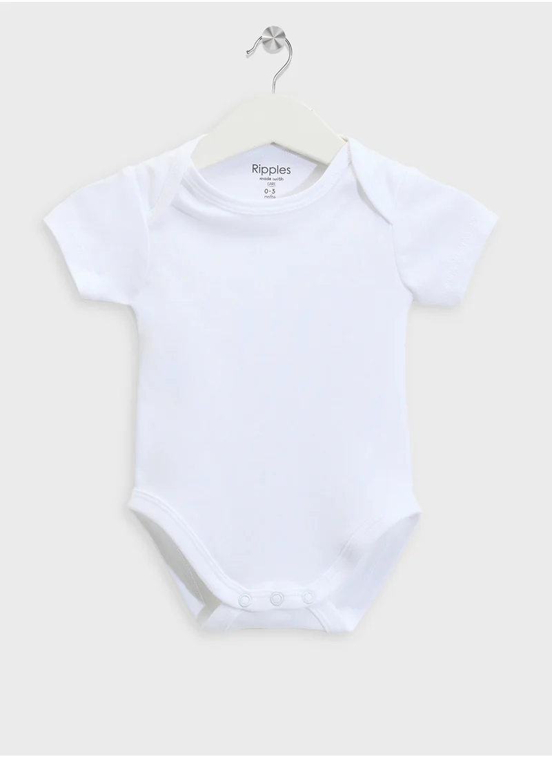 Ripples Girls 3-Pack Short Sleeves Bodysuit