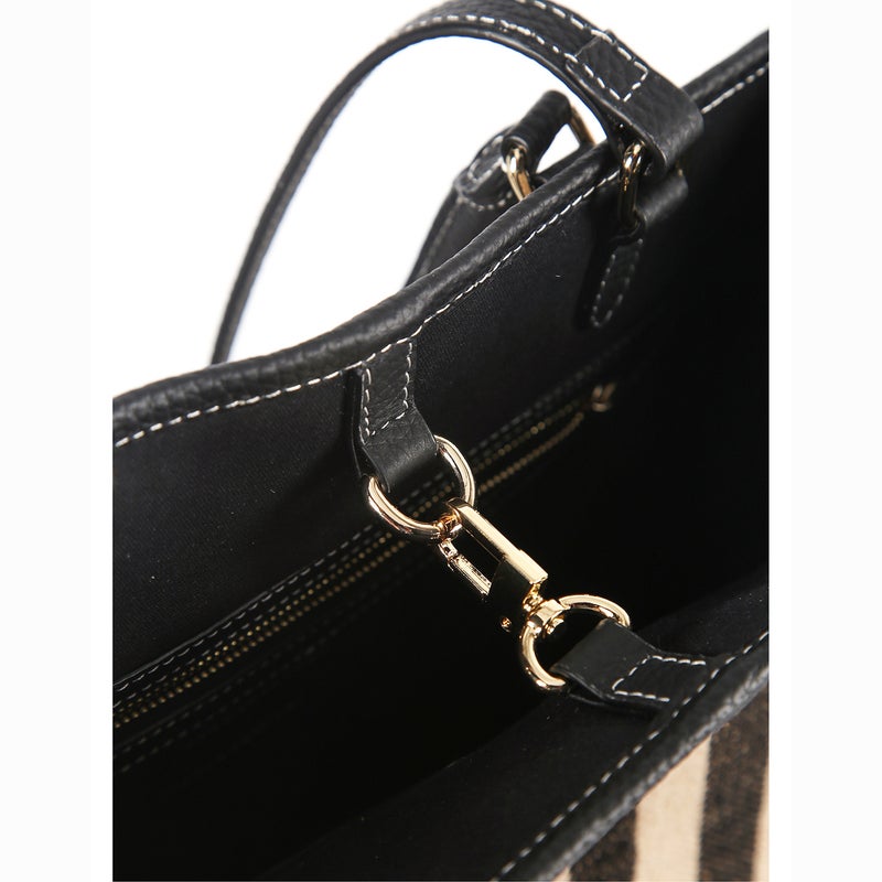 Niche Design Japanese Style Elegant Bag Imported Jute With First Layer Cowhide Commuter Bag Large Capacity Portable Shoulder Bag - Image 5