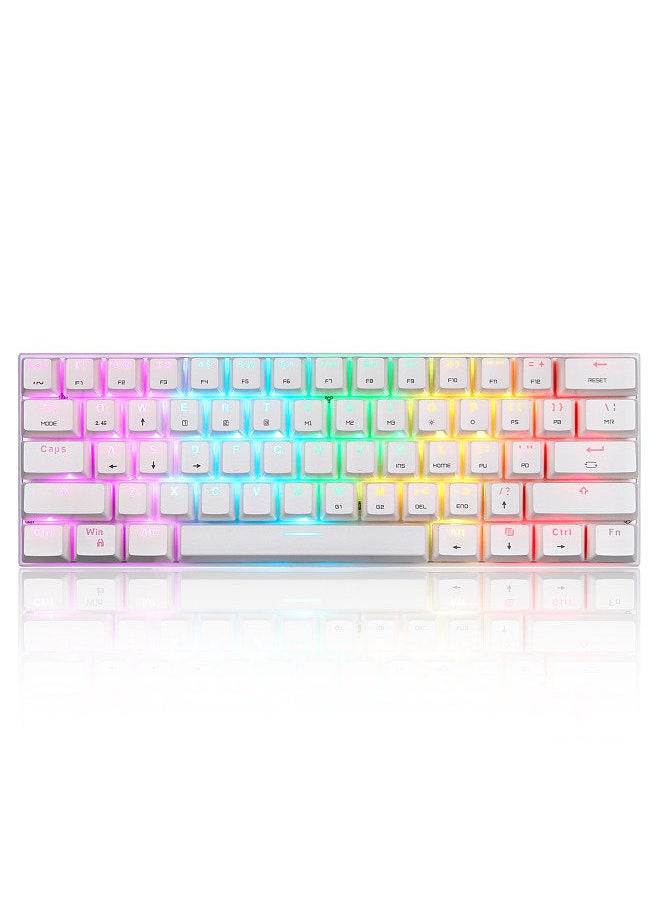 Motospeed SK62 BT Wireless Gaming Mechanical Keyboard 61 Keys RGB Backlight Blue Switch Macro Drive For Laptop PC  - Image 5