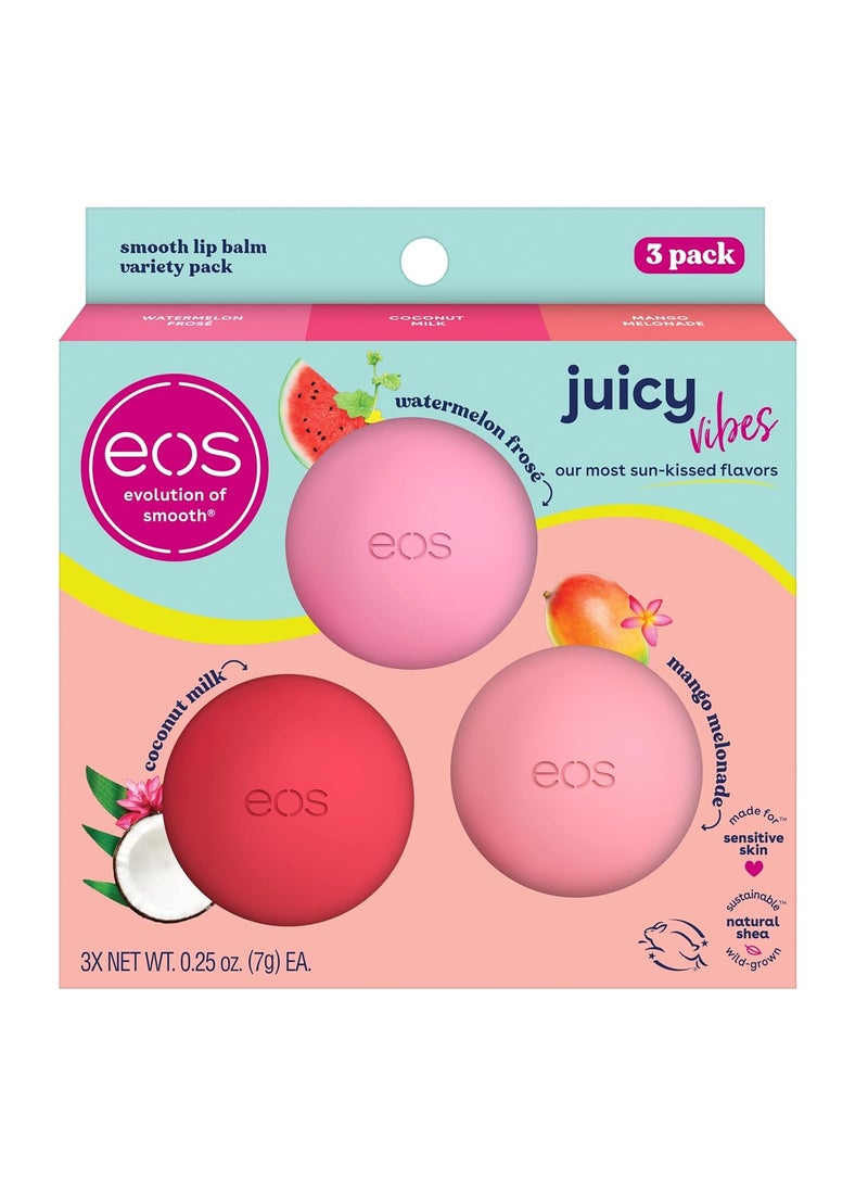 eos Juicy Vibes Lip Balm Variety Pack- Watermelon Frosé, Mango Melonade & Coconut Milk, All-Day Moisture Lip Care Products, 0.25 oz, 3-Pack - pzsku/ZFD78F0D3E0446A64BAE4Z/45/_/1734524762/3b56cf64-aa0b-4f73-a536-22806dc4f6dc