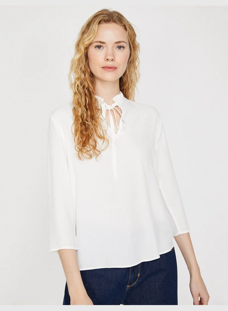 KOTON Neck Detailed Blouse