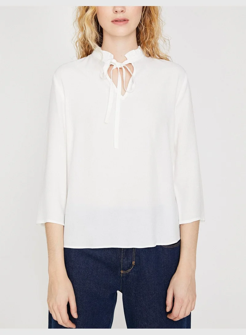 KOTON Neck Detailed Blouse