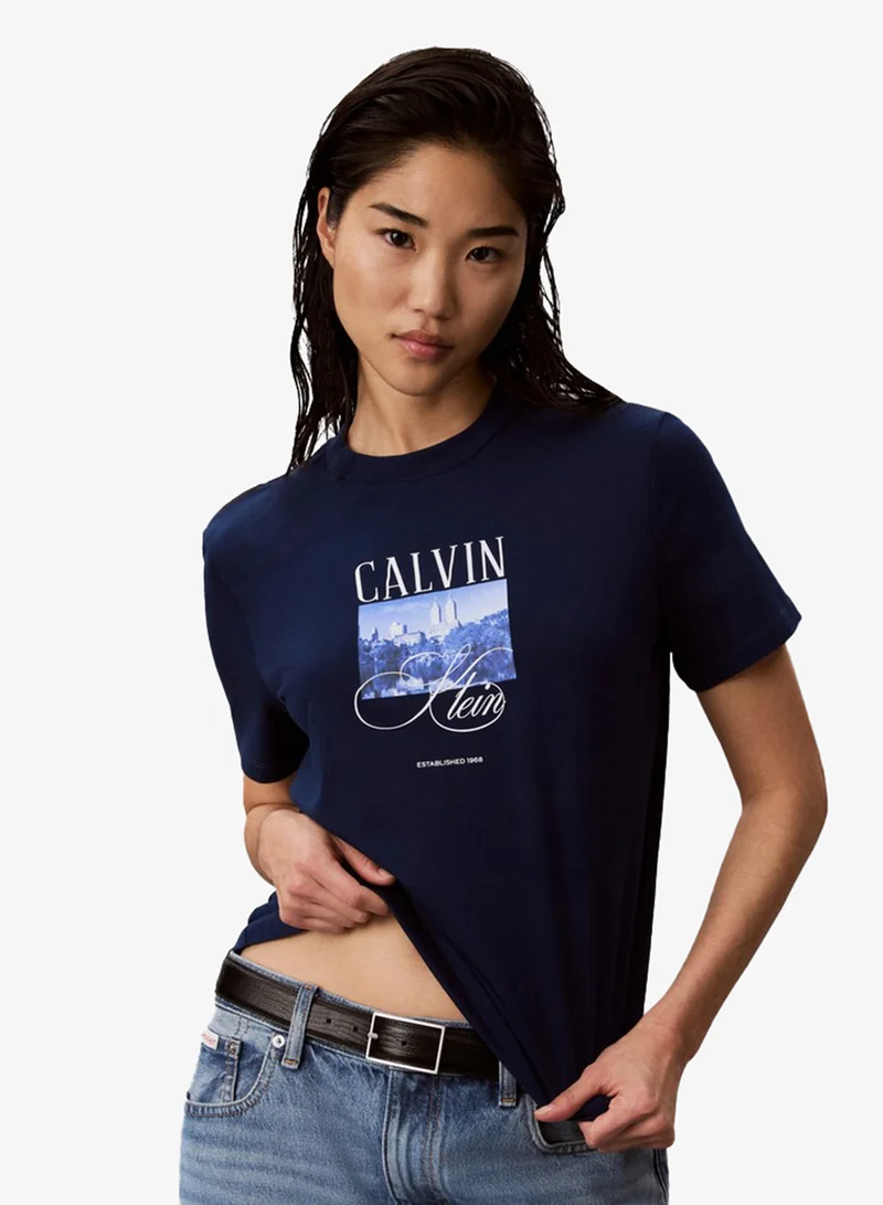 Photo Print Logo T-Shirt