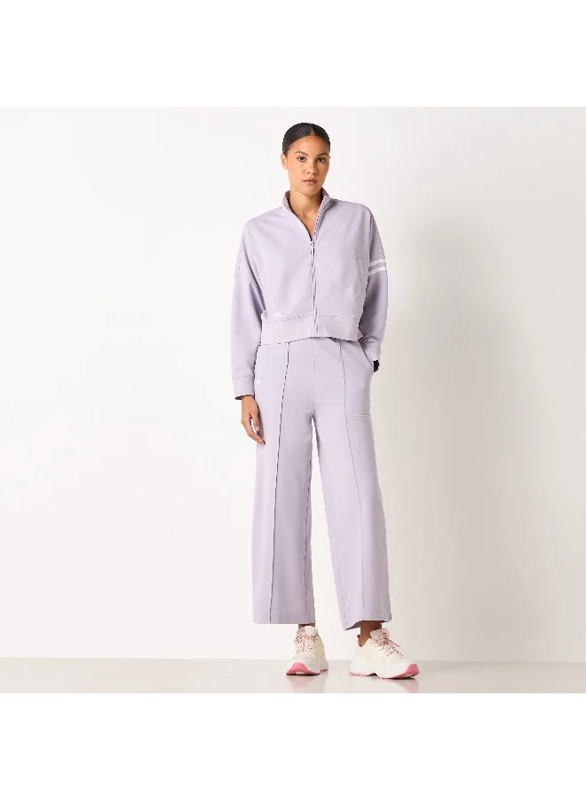 Kappa Kappa Striped Jacket with Zip Closure and Long Sleeves