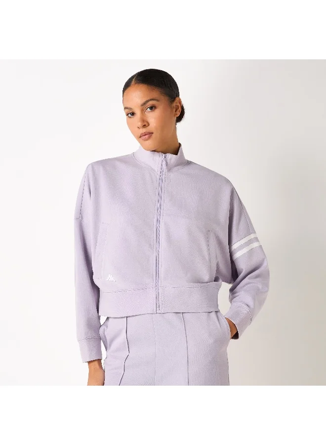 Kappa Kappa Striped Jacket with Zip Closure and Long Sleeves