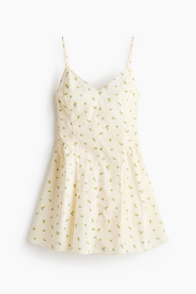 اتش اند ام فستان بحمالات وتنورة متسعة