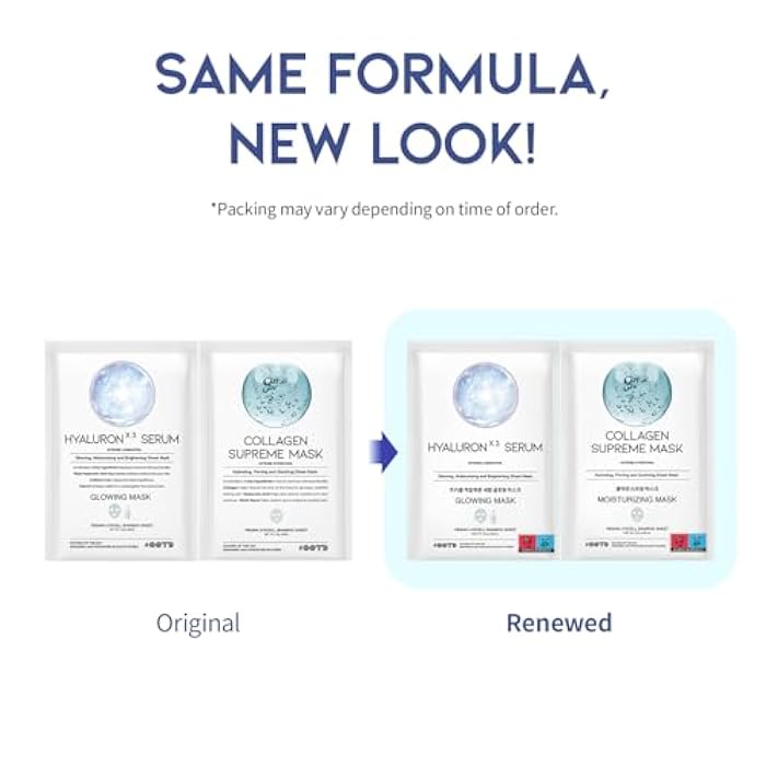 #OOTD Hydrating Soothing Sheet Masks Gift Set for Skincare, Korean Vegan Sheet Mask for Dry, Sensitive Skin, Calming, Smoothing, Brightening, Collagen, Ceramide, Cica, Hyaluronic Acid 30EA - Image 2