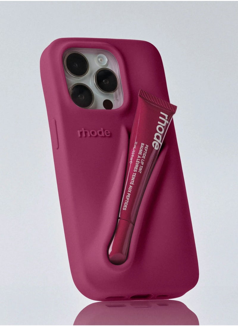 rhode - Peptide Lip Tint (Raspberry Jelly) + Summer Lip Case Case (Raspberry Jelly) - Limited Edition Suitable for all Apple iPhone models case - Image 1