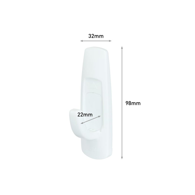 كوماند Command Large Utility Hooks, White, 7 Hooks and 12 Adhesive Strips - Image 2