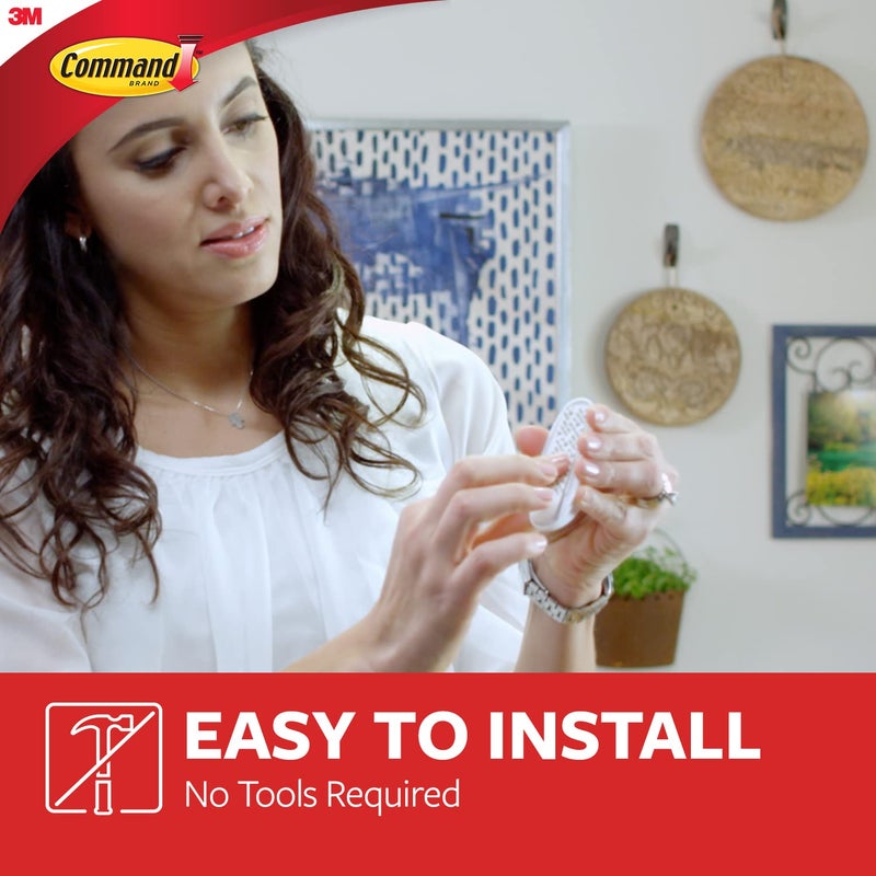كوماند Command Large Utility Hooks, White, 7 Hooks and 12 Adhesive Strips - Image 3