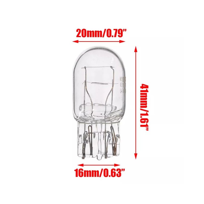 Fugedox 2 PCS T20 7443 1891 21/5W Clear Glass Turn Signal Stop Brake Tail Light-Bulbs - DRL Indicator Light Micro Bulb Parts, Automotive Universal Lighting Accessory, for Cars (White) - Image 5