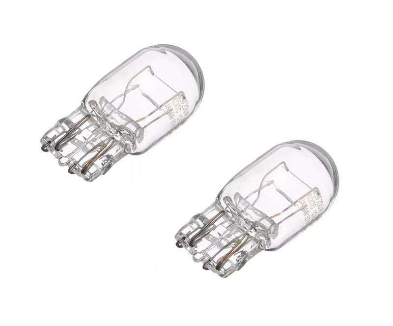 Fugedox 2 PCS T20 7443 1891 21/5W Clear Glass Turn Signal Stop Brake Tail Light-Bulbs - DRL Indicator Light Micro Bulb Parts, Automotive Universal Lighting Accessory, for Cars (White) - Image 1