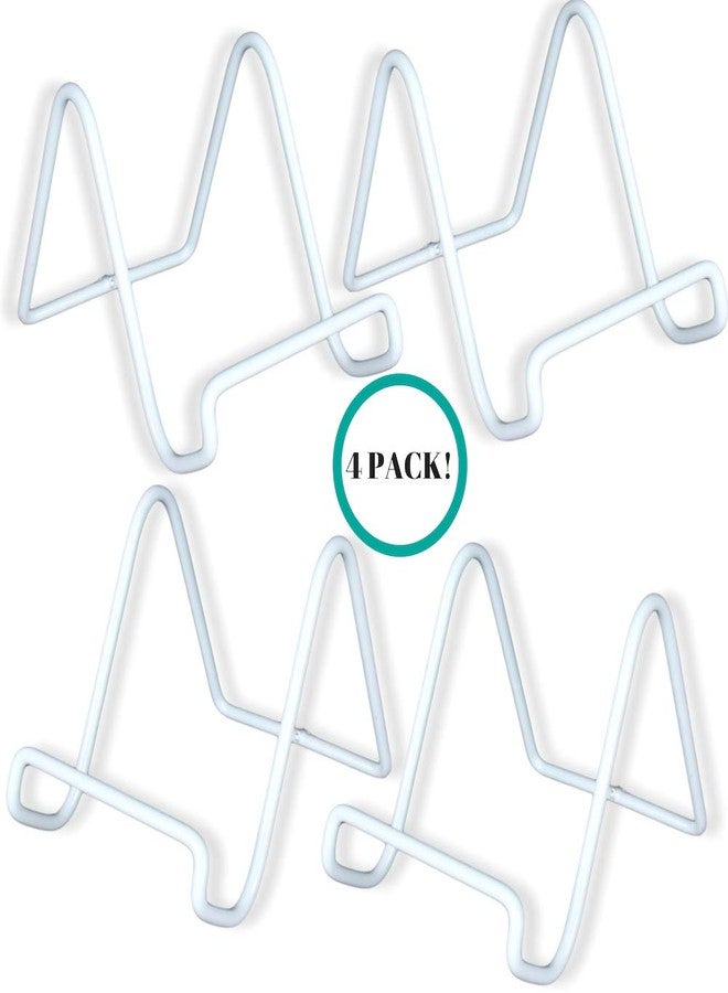 بانبيري ديزاينز حوامل عرض سلكية بيضاء من بانبيري ديزاينز - حوامل أطباق - معدنية - ارتفاع 4 بوصات - عبوة من 4 قطع. - Image 2