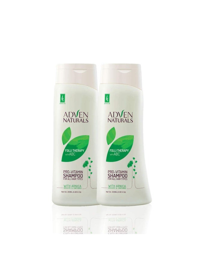 Adven Naturals Pro-Vitamin Shampoo With Abc - (200 ML x 2) - Image 1