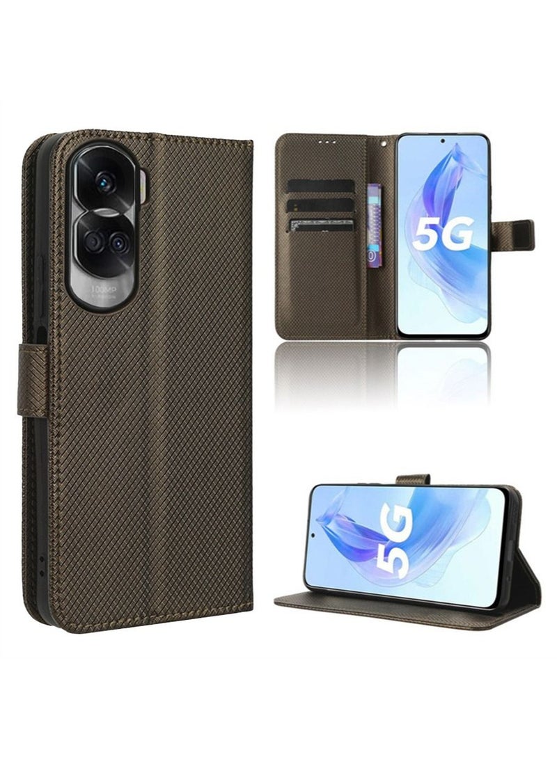 Huawei Honor X50i Case Cover with Card Wallet Slots Bracket Holder TPU + PU Leather Flip Case Back Cover for Huawei Honor X50i  - Image 5