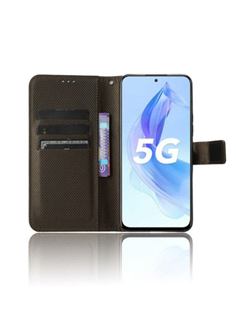 Huawei Honor X50i Case Cover with Card Wallet Slots Bracket Holder TPU + PU Leather Flip Case Back Cover for Huawei Honor X50i  - Image 3