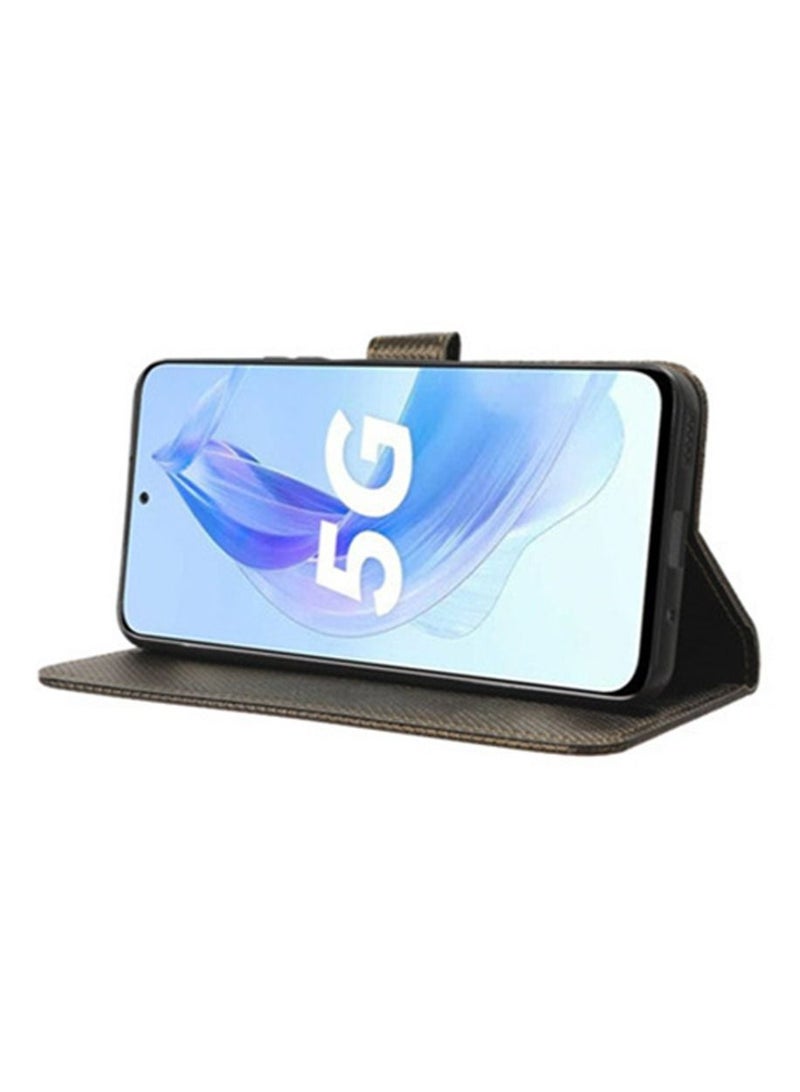 Huawei Honor X50i Case Cover with Card Wallet Slots Bracket Holder TPU + PU Leather Flip Case Back Cover for Huawei Honor X50i  - Image 4