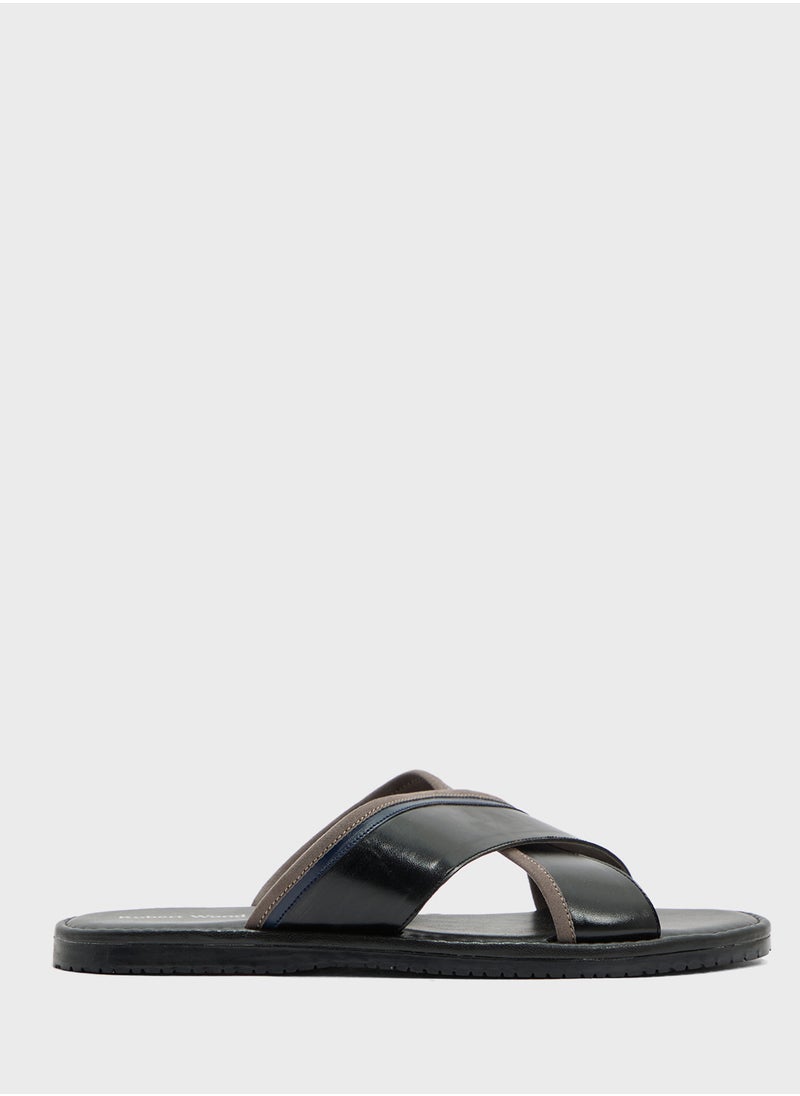 Robert Wood - Webbing Detail Cross Strap Sandals - Image 1