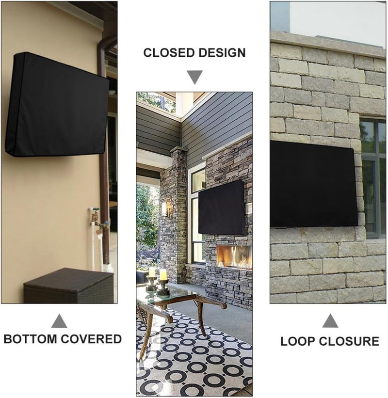 SEWACC Waterproof Outdoor Tv Cover Weatherproof Dustproof Screen Protector for 42 Inch Flat Screen Tvs Suitable for Garden Lawn and Front Yard Use - Image 3